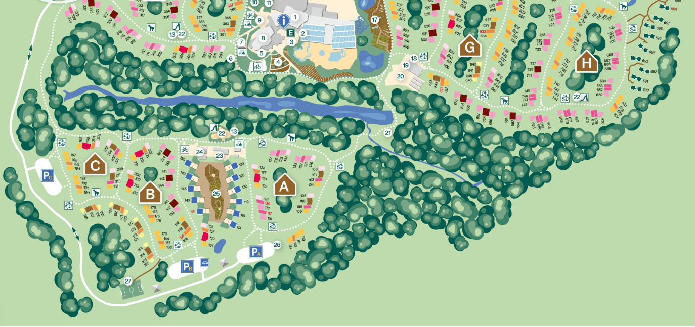 Kort over ferieparken